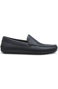 Loafer aus gewalktem Leder mit Profilsohle