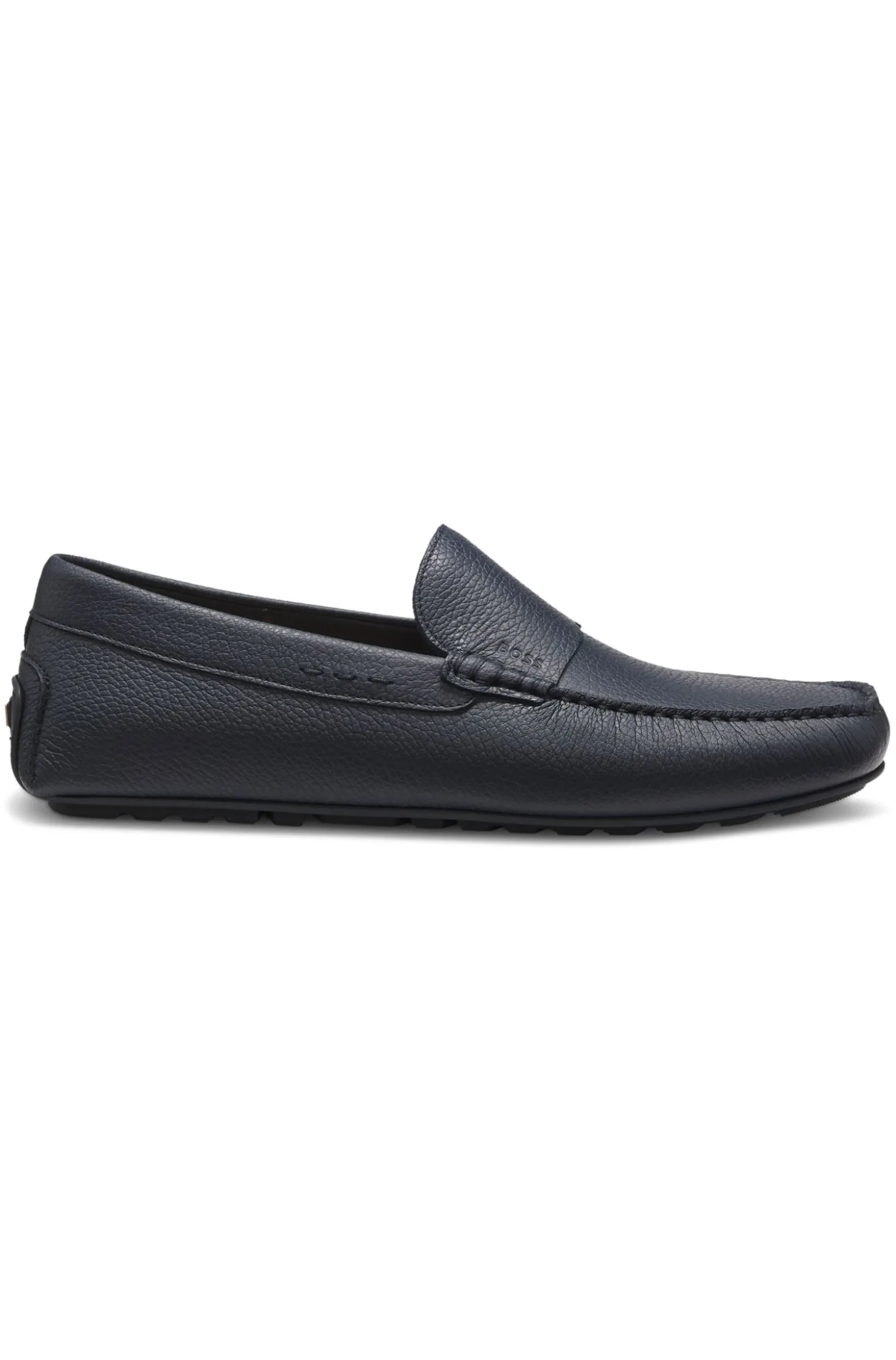 Loafer aus gewalktem Leder mit Profilsohle