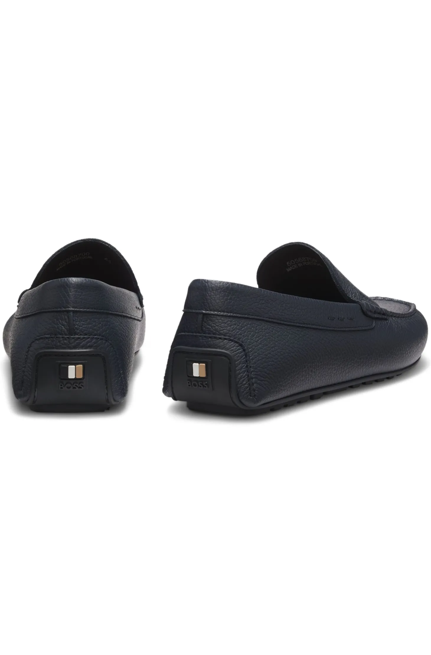 Loafer aus gewalktem Leder mit Profilsohle
