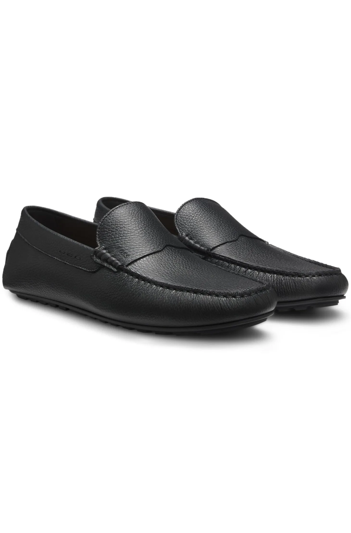 Loafer aus gewalktem Leder mit Profilsohle