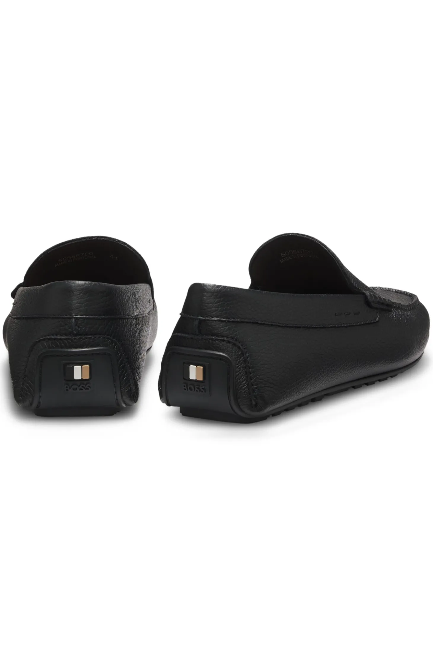 Loafer aus gewalktem Leder mit Profilsohle