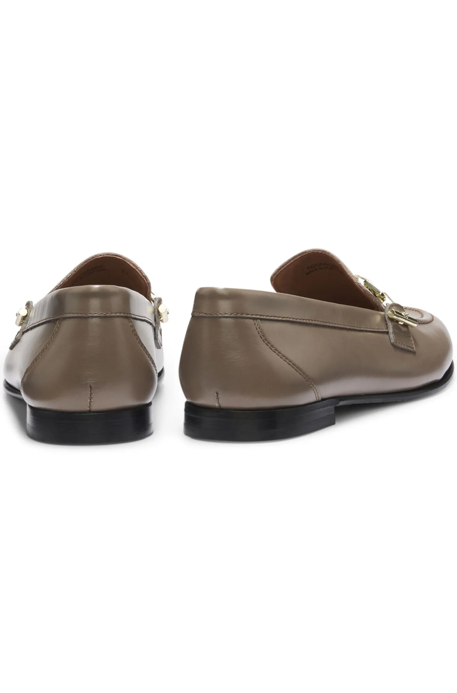 Loafer aus Leder mit Ketten- und Logo-Detail