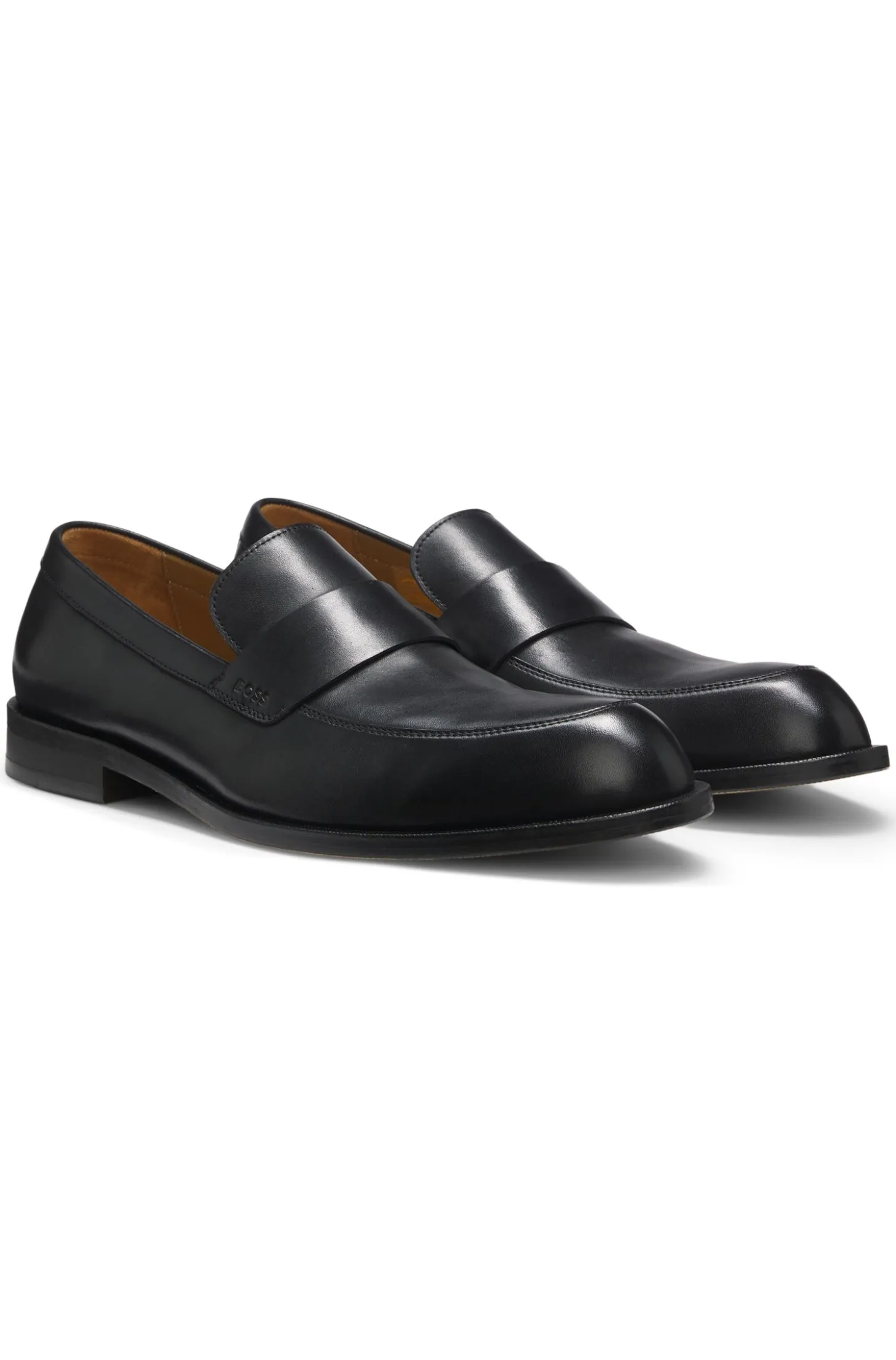 Loafer aus Leder mit Pennyloafer-Bündchen