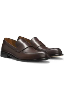 Loafer aus Leder mit Pennyloafer-Bündchen