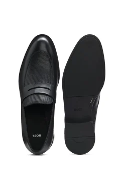 Loafer aus Leder mit Pennyloafer-Bündchen
