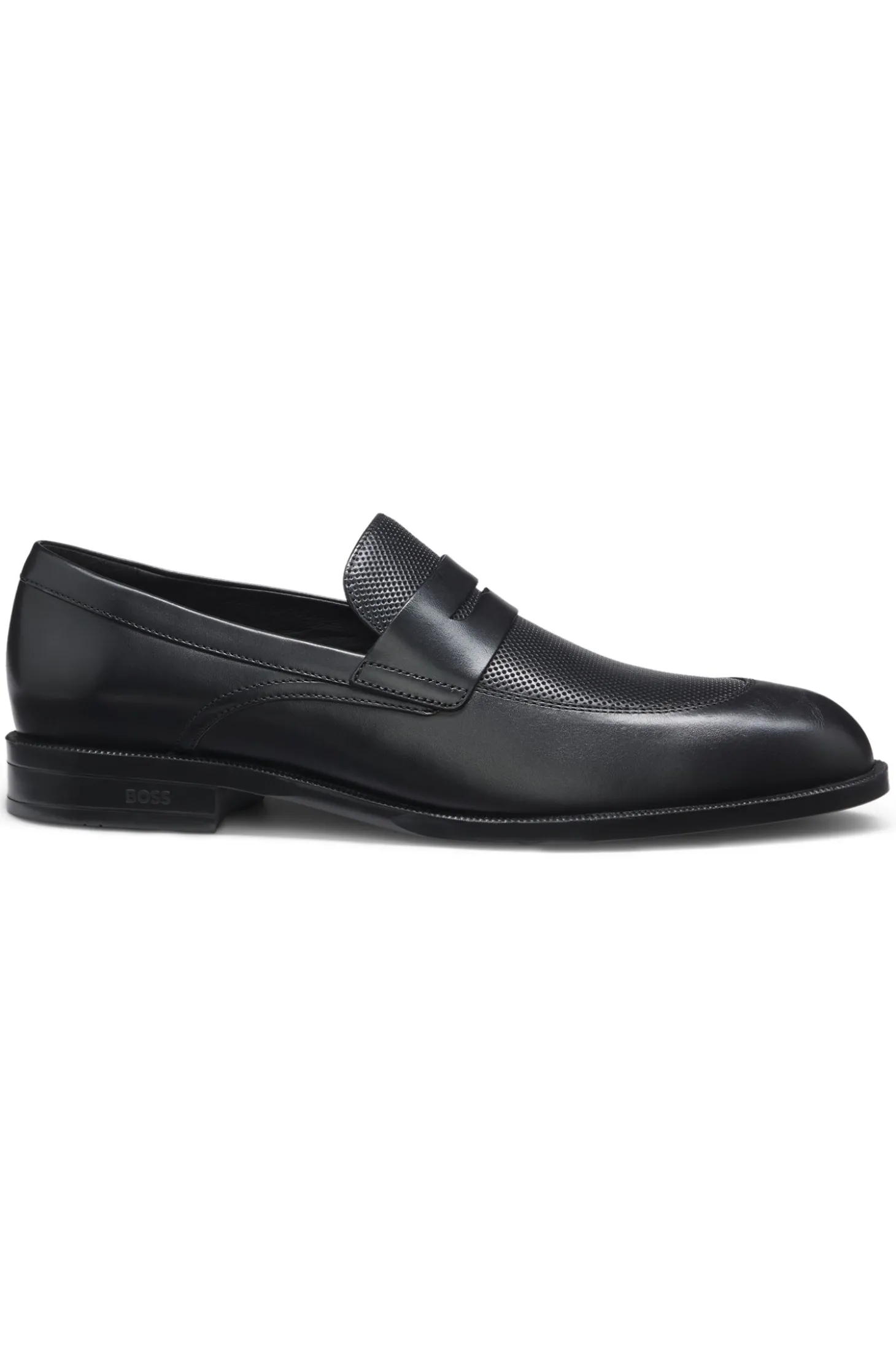 Loafer aus Leder mit Pennyloafer-Bündchen