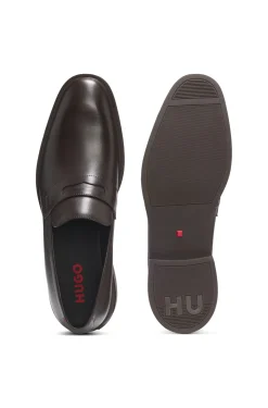 Loafer aus Leder mit Pennyloafer-Besatz