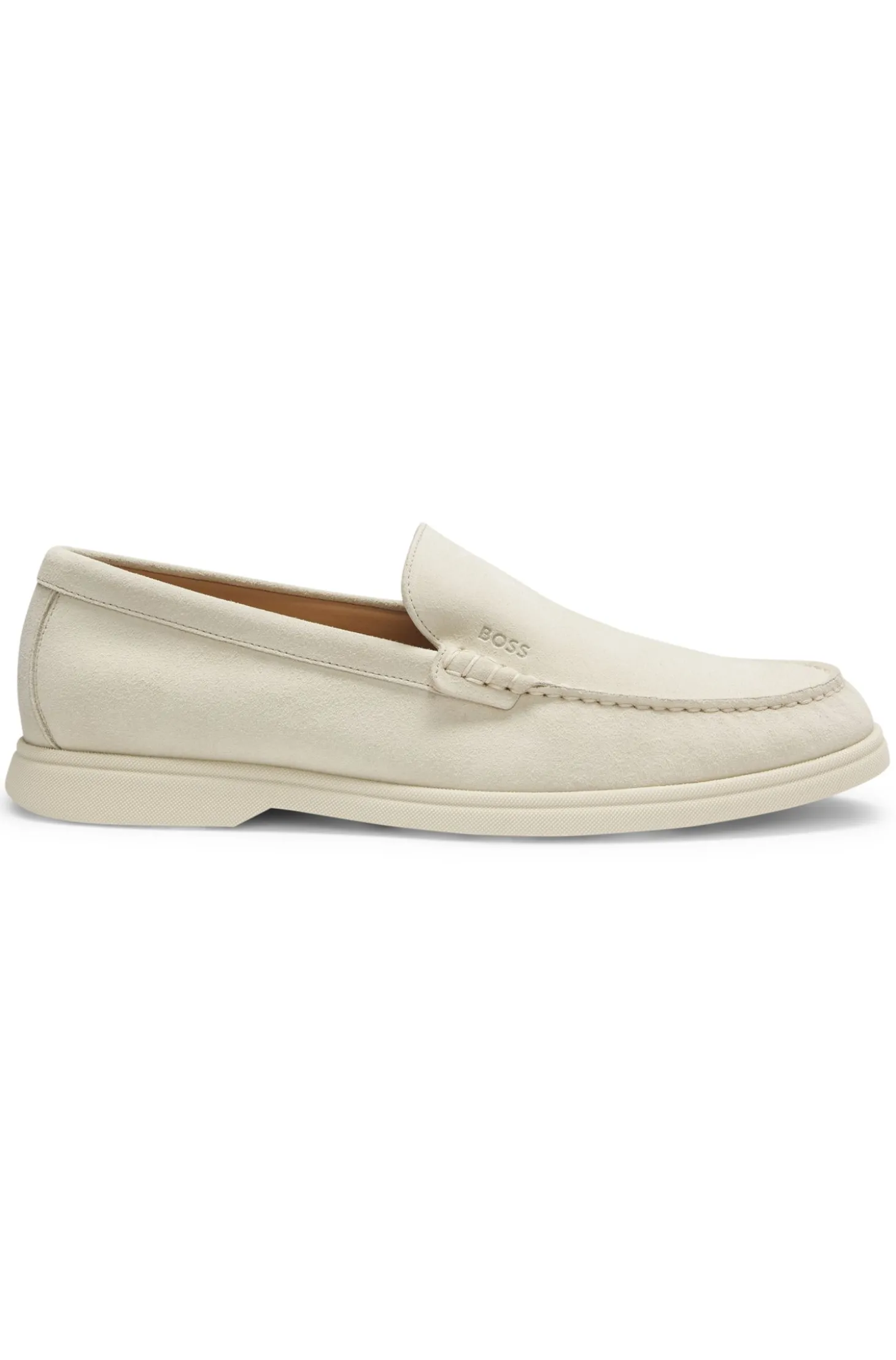Loafer aus Veloursleder mit geprägtem Logo