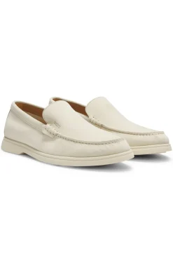 Loafer aus Veloursleder mit geprägtem Logo