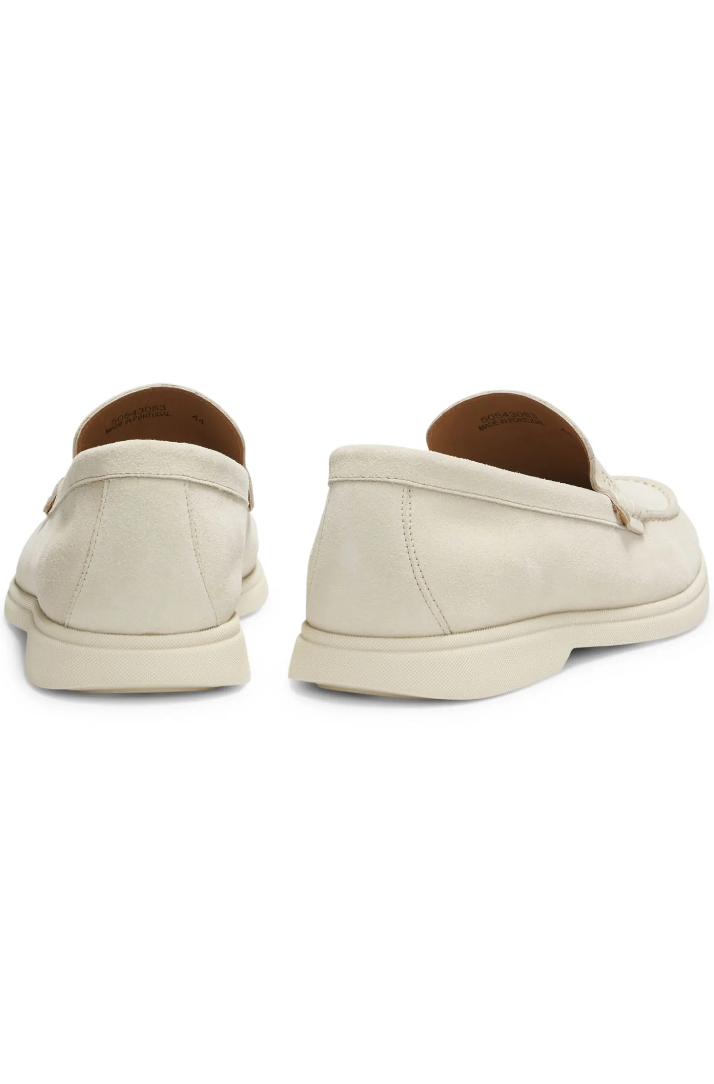 Loafer aus Veloursleder mit geprägtem Logo