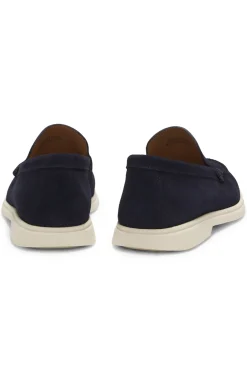 Loafer aus Veloursleder mit geprägtem Logo