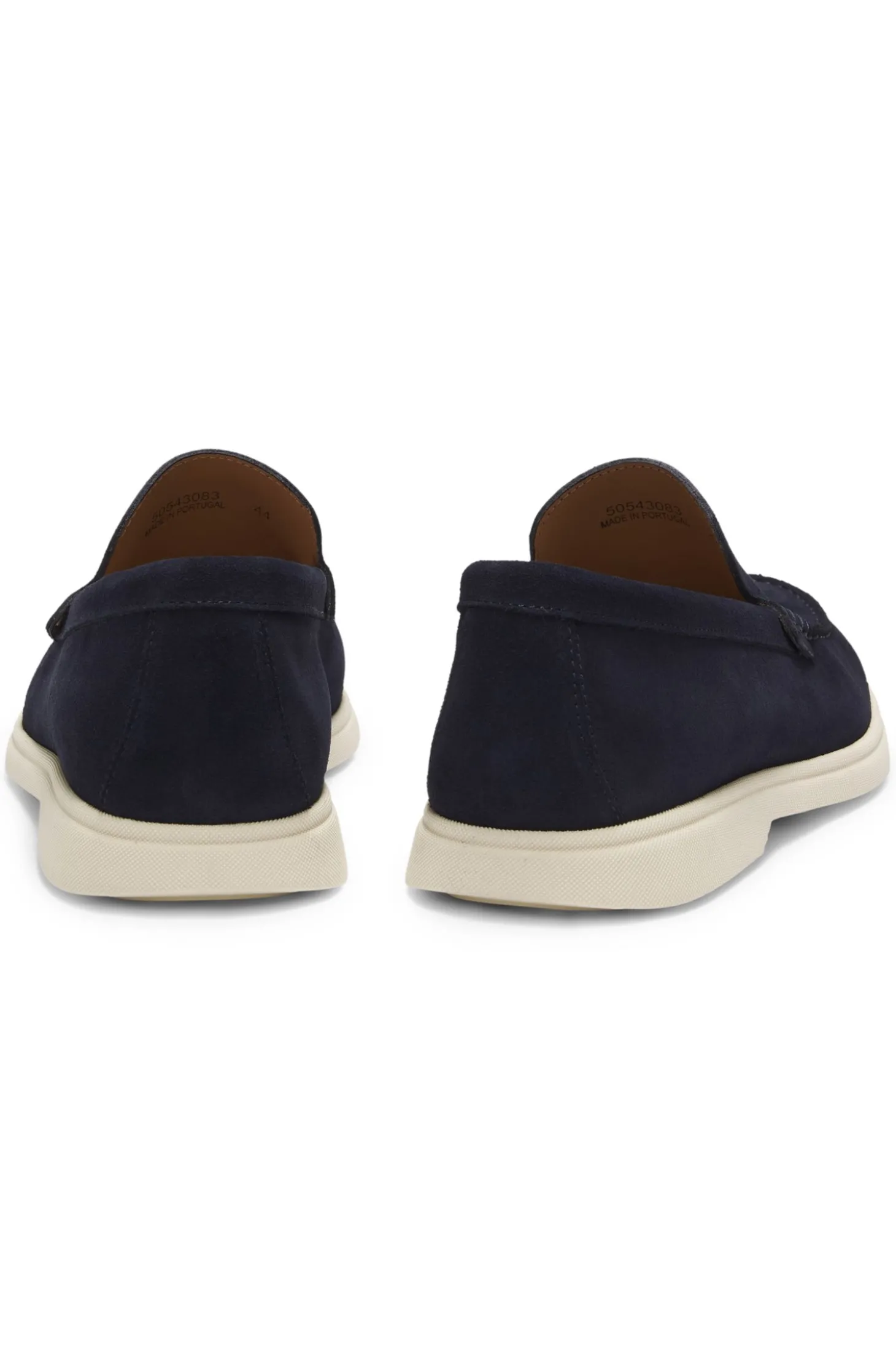 Loafer aus Veloursleder mit geprägtem Logo