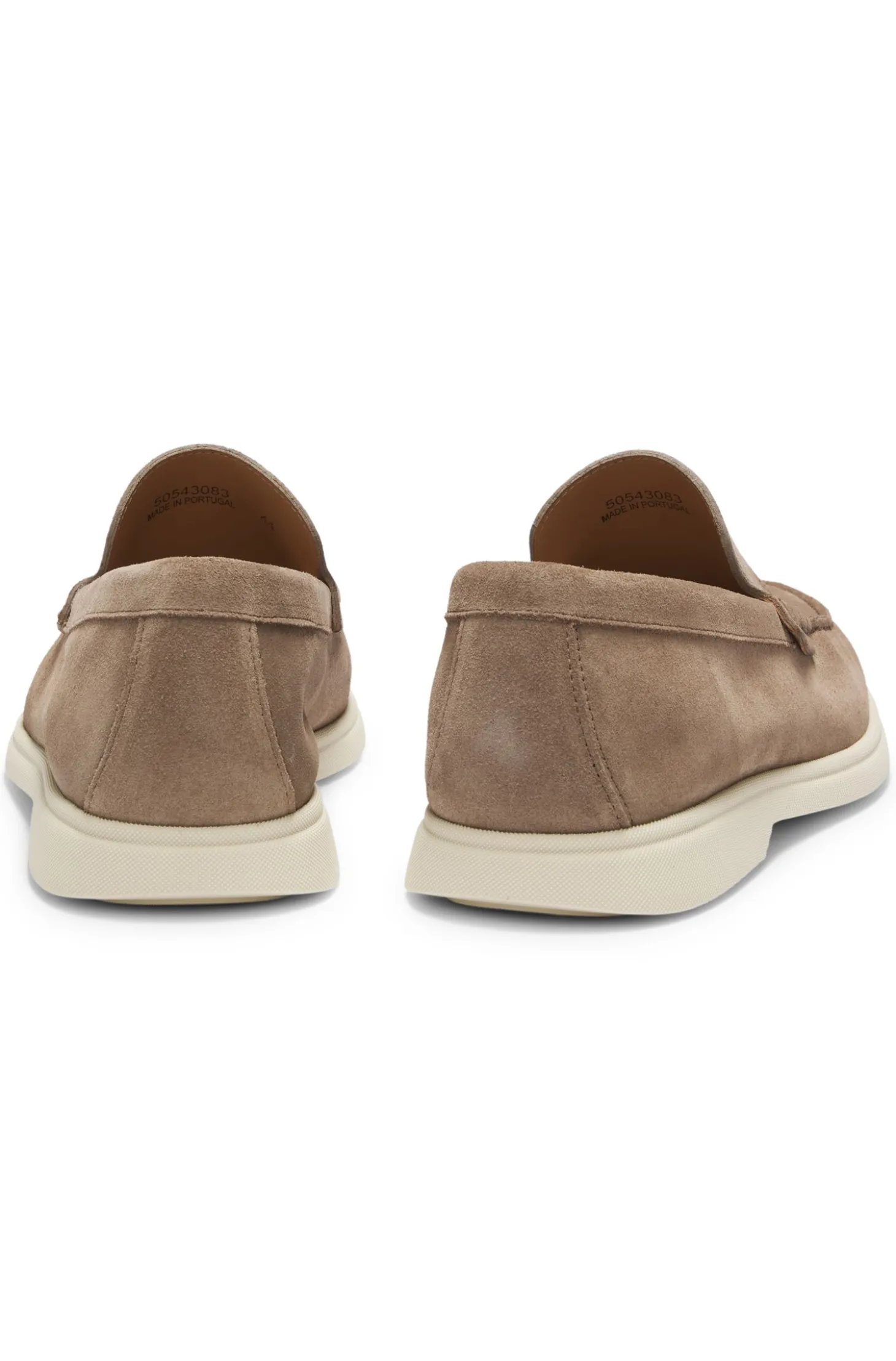 Loafer aus Veloursleder mit geprägtem Logo