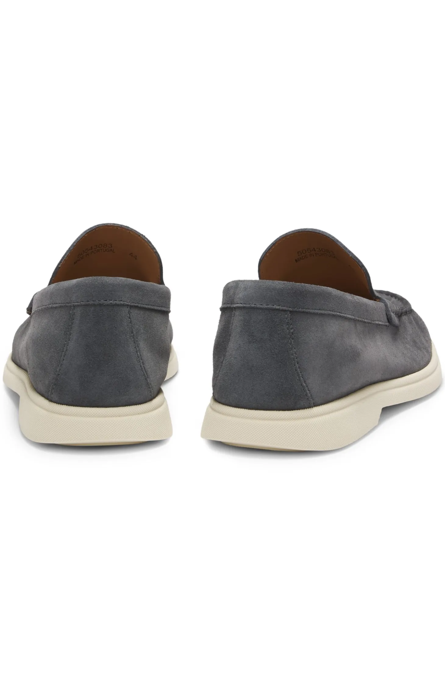 Loafer aus Veloursleder mit geprägtem Logo