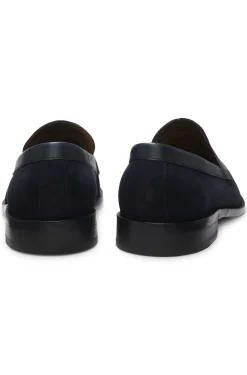 Loafer aus Veloursleder mit Leder-Details