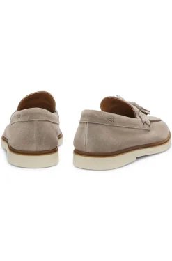 Loafer aus Veloursleder mit Quasten
