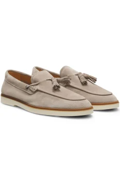 Loafer aus Veloursleder mit Quasten