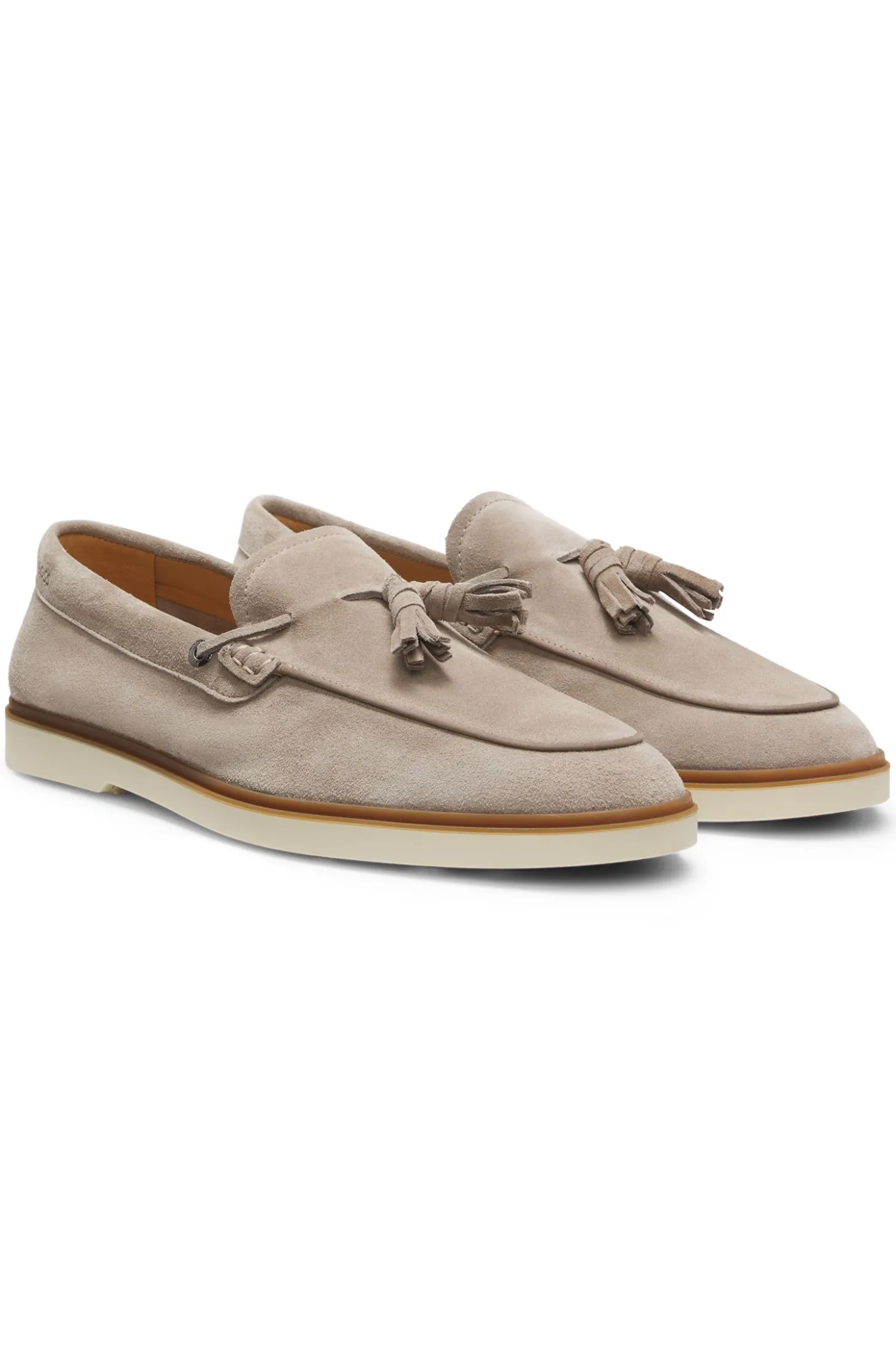 Loafer aus Veloursleder mit Quasten