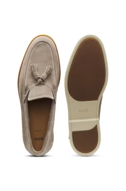 Loafer aus Veloursleder mit Quasten