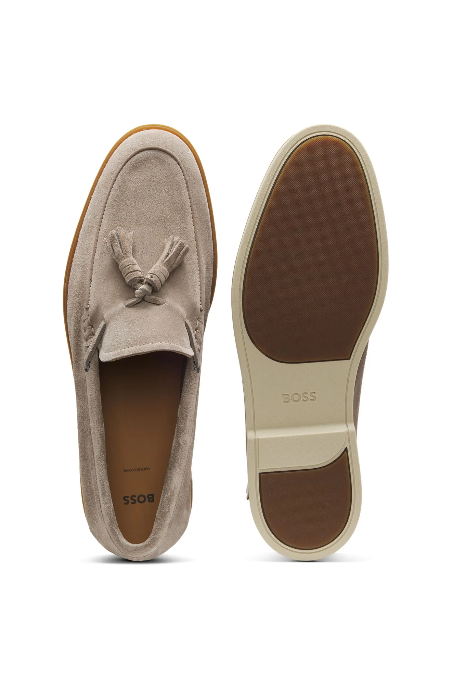 Loafer aus Veloursleder mit Quasten