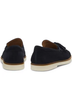 Loafer aus Veloursleder mit Quasten