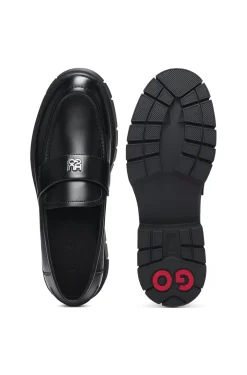 Loafers aus Kunstleder mit Stack-Logo