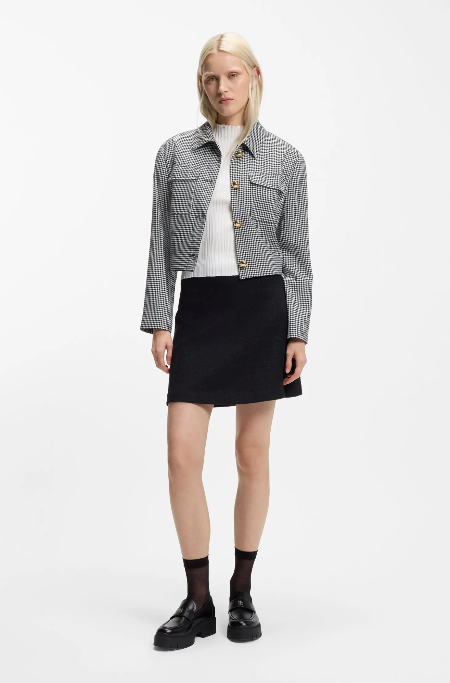 Loafers aus Kunstleder mit Stack-Logo