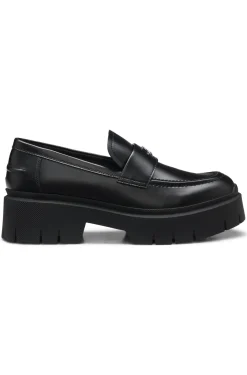 Loafers aus Kunstleder mit Stack-Logo