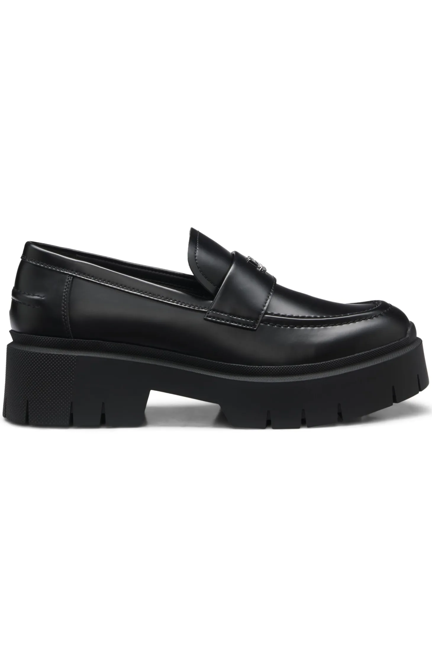 Loafers aus Kunstleder mit Stack-Logo