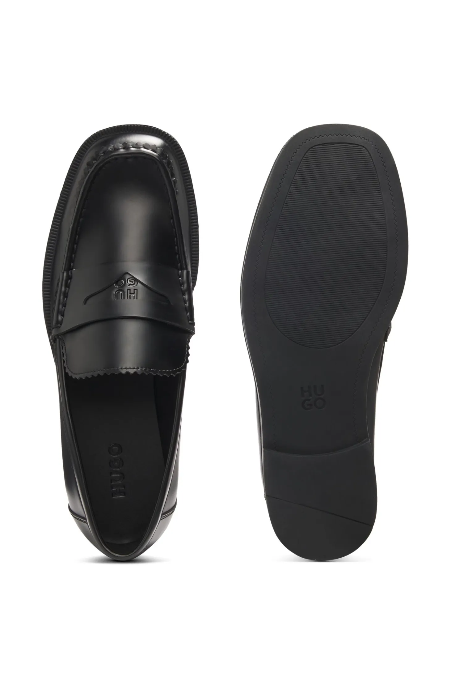 Loafers aus Kunstleder mit Stack-Logo