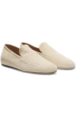 Loafers aus Veloursleder mit Laufsohle aus Leder