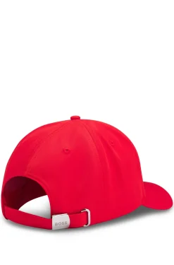 Logo-Cap aus glänzendem Twill mit Landesflaggen-Badge