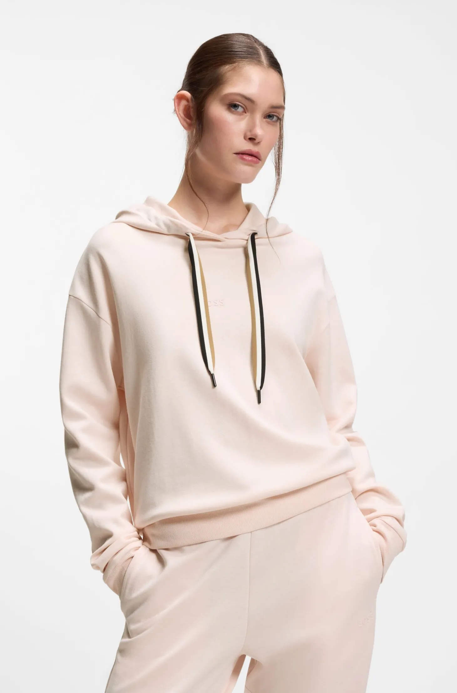 Logo-Hoodie mit Signature-Streifen-Kordeln