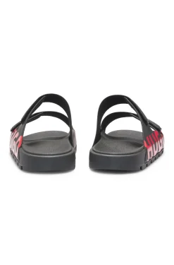 Logo-Sandalen mit zwei Klettverschluss-Riemen