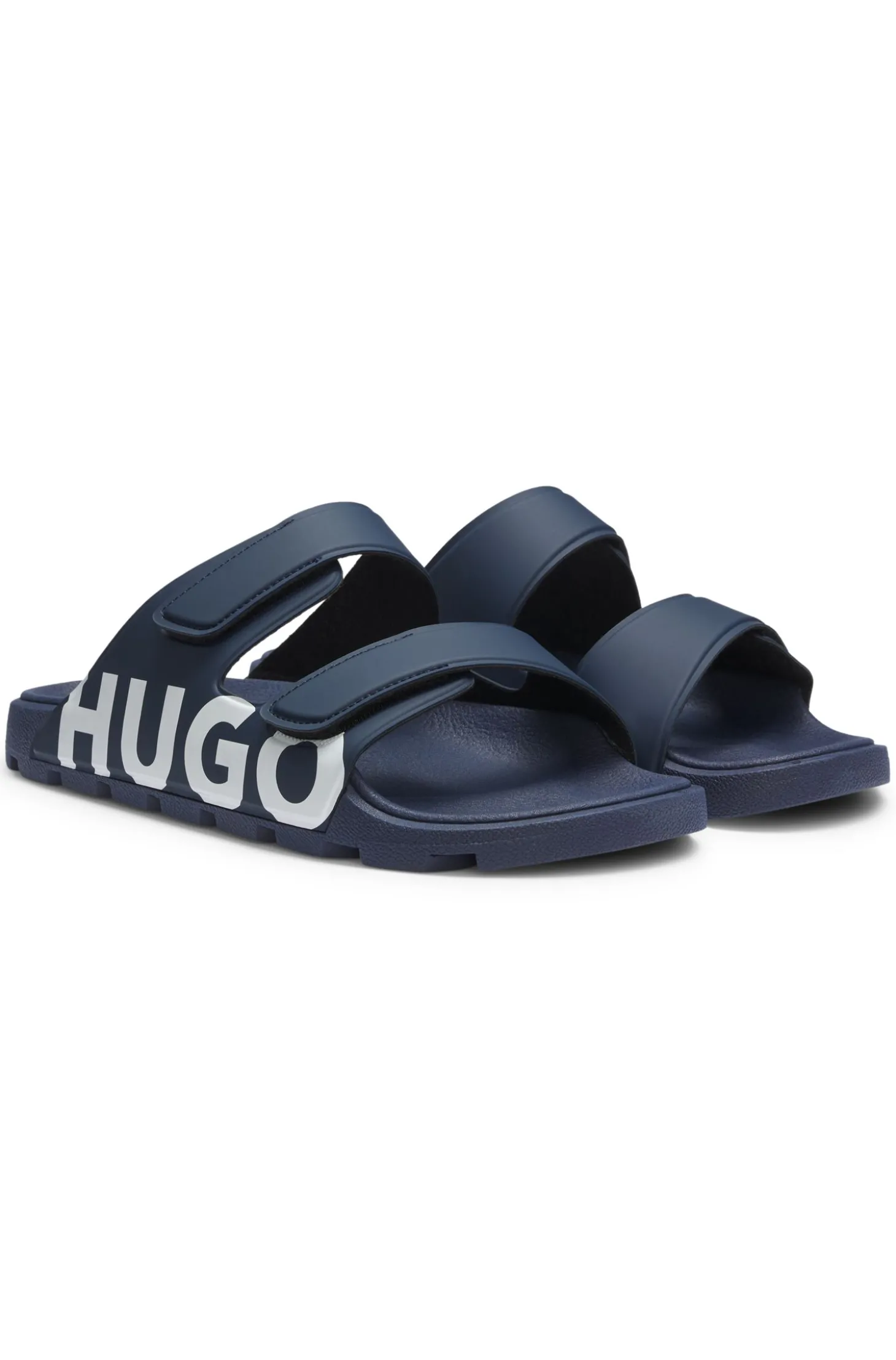 Logo-Sandalen mit zwei Klettverschluss-Riemen