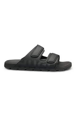 Logo-Sandalen mit zwei Klettverschluss-Riemen
