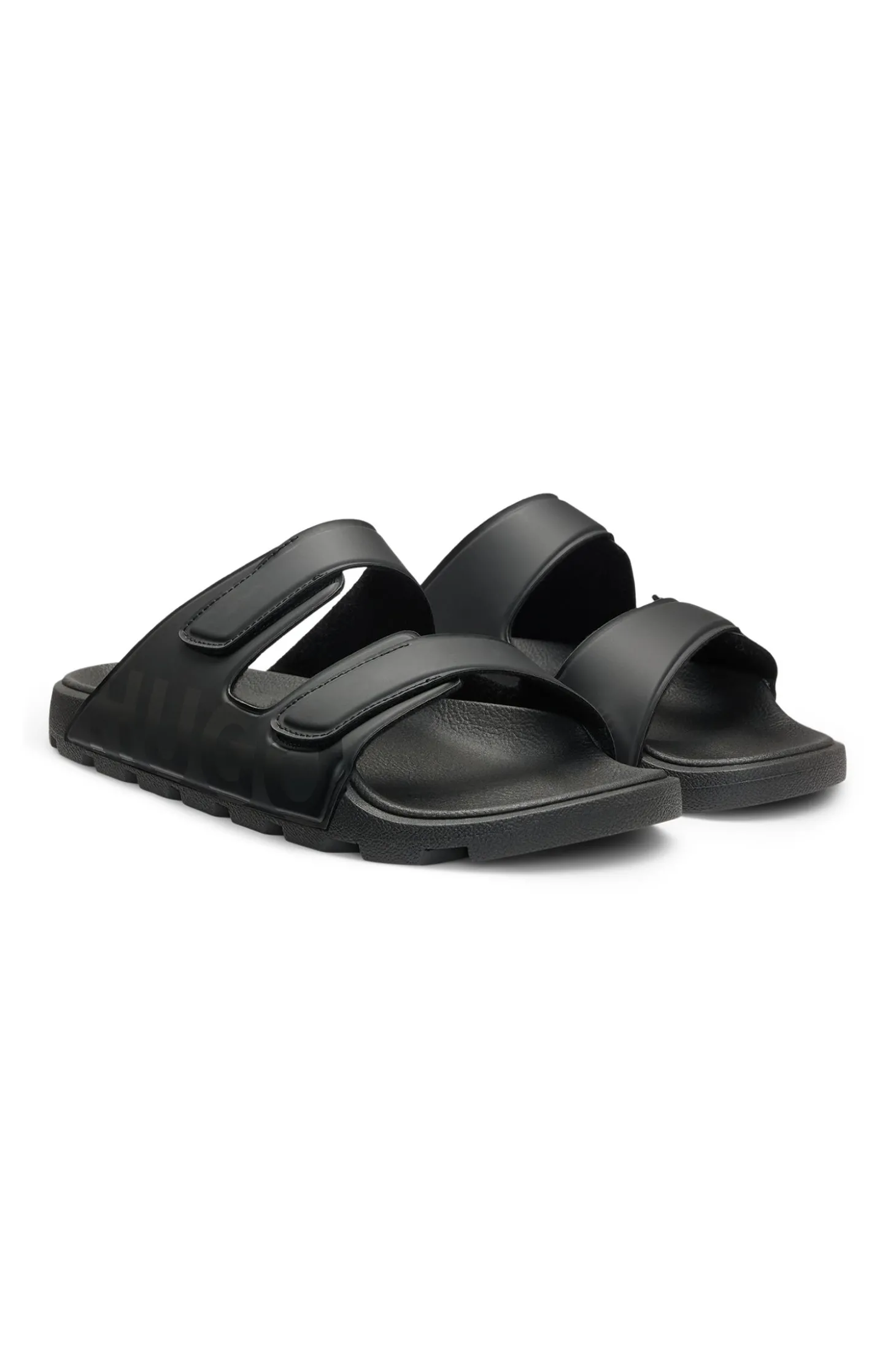 Logo-Sandalen mit zwei Klettverschluss-Riemen
