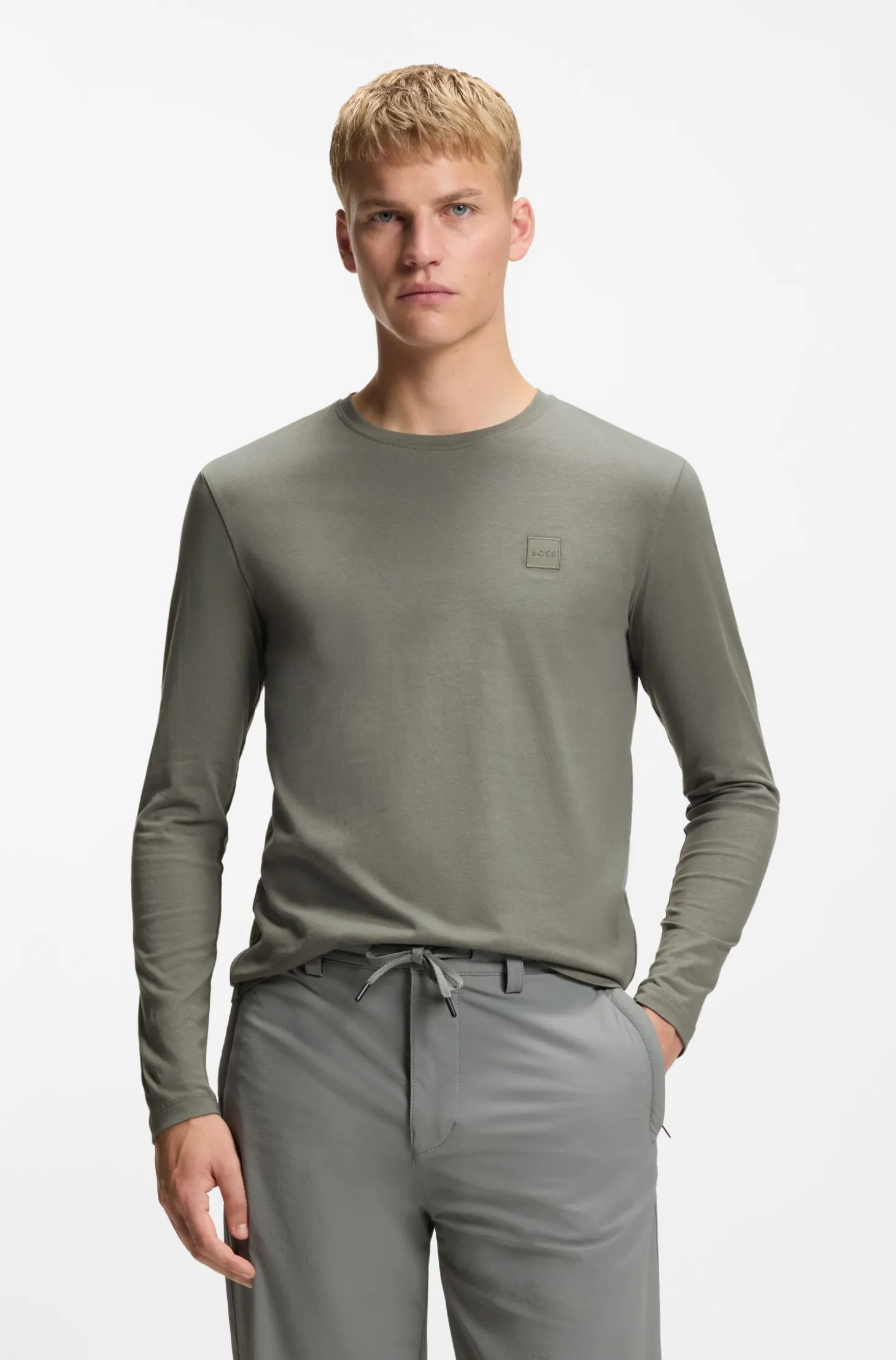 Longsleeve aus Baumwolle mit Logo-Patch