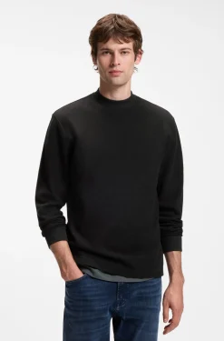 Longsleeve aus Baumwolle mit Stehkragen