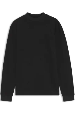 Longsleeve aus Baumwolle mit Stehkragen