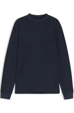 Longsleeve aus Baumwolle mit Stehkragen
