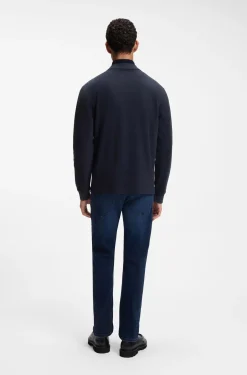 Longsleeve aus Baumwolle mit Stehkragen