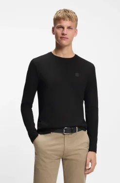 Longsleeve aus Baumwolle mit Logo-Patch