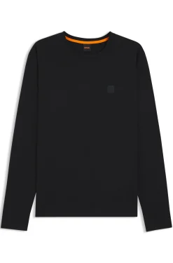 Longsleeve aus Baumwolle mit Logo-Patch
