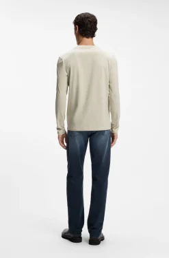Longsleeve aus Stretch-Baumwolle mit Logo-Print