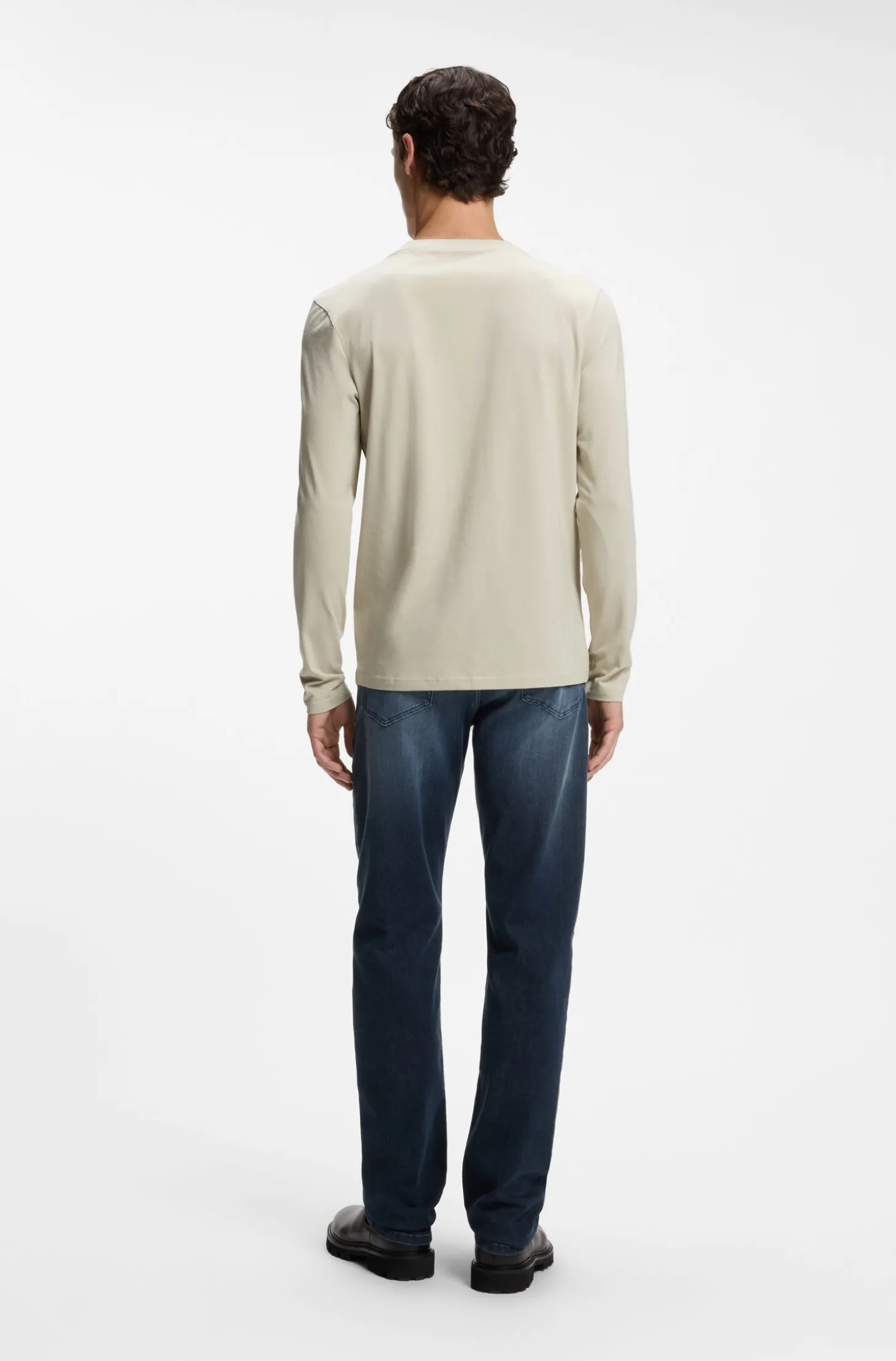 Longsleeve aus Stretch-Baumwolle mit Logo-Print