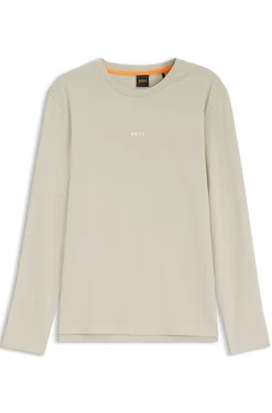 Longsleeve aus Stretch-Baumwolle mit Logo-Print