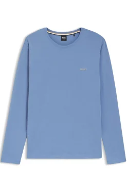 Longsleeve aus Stretch-Baumwolle mit Logo-Stickerei
