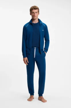 Longsleeve aus Stretch-Baumwolle mit Logo-Stickerei