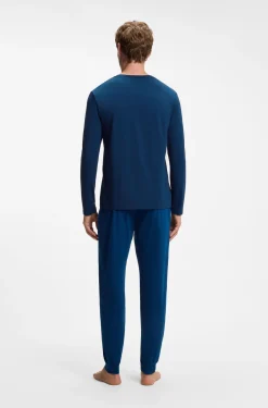 Longsleeve aus Stretch-Baumwolle mit Logo-Stickerei